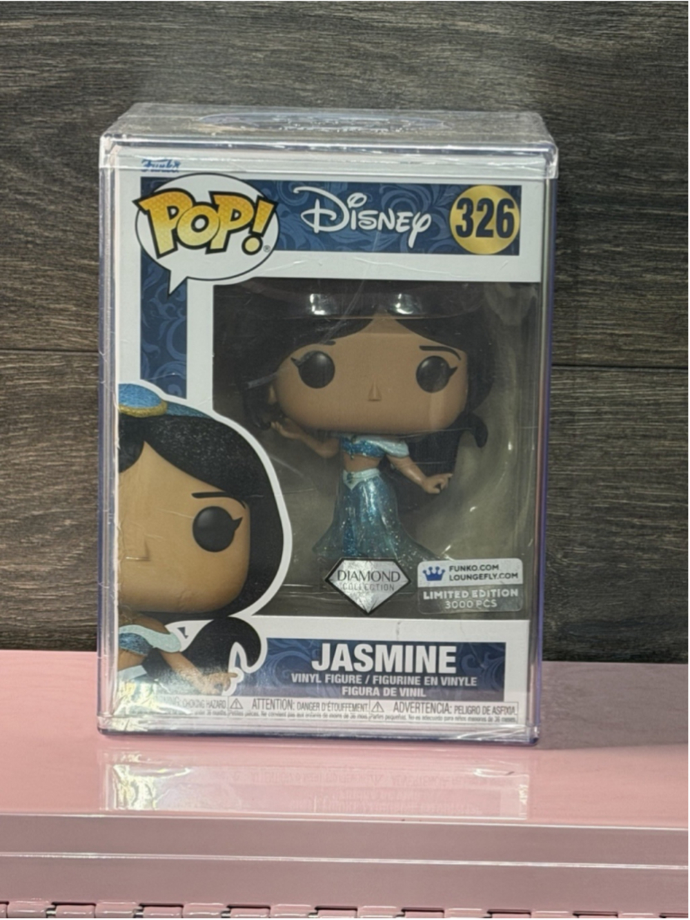 Funko Pop Disney Jasmine Diamond LE 3000 Pcs Loungefly Exclusive Hard Protector
